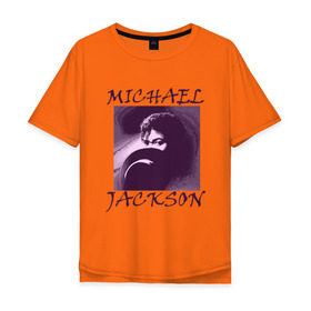 Мужская футболка хлопок Oversize с принтом Michael Jackson с шляпой в Курске, 100% хлопок | свободный крой, круглый ворот, “спинка” длиннее передней части | Тематика изображения на принте: mj | исполнитель | майкл джексон | музыка | певец | поп музыка