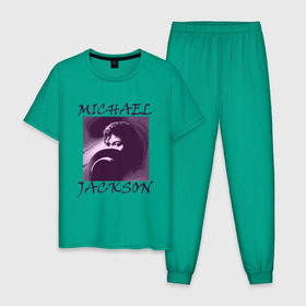 Мужская пижама хлопок с принтом Michael Jackson с шляпой в Курске, 100% хлопок | брюки и футболка прямого кроя, без карманов, на брюках мягкая резинка на поясе и по низу штанин
 | mj | исполнитель | майкл джексон | музыка | певец | поп музыка