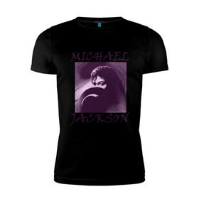 Мужская футболка премиум с принтом Michael Jackson с шляпой в Курске, 92% хлопок, 8% лайкра | приталенный силуэт, круглый вырез ворота, длина до линии бедра, короткий рукав | mj | исполнитель | майкл джексон | музыка | певец | поп музыка
