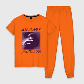Женская пижама хлопок с принтом Michael Jackson с шляпой в Курске, 100% хлопок | брюки и футболка прямого кроя, без карманов, на брюках мягкая резинка на поясе и по низу штанин | mj | исполнитель | майкл джексон | музыка | певец | поп музыка