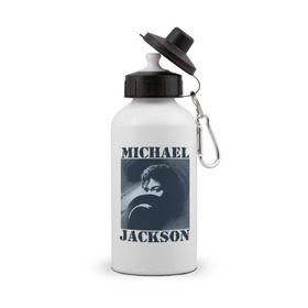 Бутылка спортивная с принтом Michael Jackson с шляпой (2) в Курске, металл | емкость — 500 мл, в комплекте две пластиковые крышки и карабин для крепления | mj | в шляпе | исполнитель | майкл джексон | музыка | певец | поп музыка | шляпа
