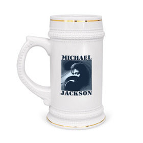 Кружка пивная с принтом Michael Jackson с шляпой (2) в Курске,  керамика (Материал выдерживает высокую температуру, стоит избегать резкого перепада температур) |  объем 630 мл | Тематика изображения на принте: mj | в шляпе | исполнитель | майкл джексон | музыка | певец | поп музыка | шляпа