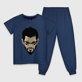 Детская пижама хлопок с принтом Deus Ex Human Revolution - Adam Jensen в Курске, 100% хлопок |  брюки и футболка прямого кроя, без карманов, на брюках мягкая резинка на поясе и по низу штанин
 | адам дженсен | игры | компьютерные игры | персонаж