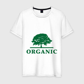 Мужская футболка хлопок с принтом Дерево органика в Курске, 100% хлопок | прямой крой, круглый вырез горловины, длина до линии бедер, слегка спущенное плечо. | eco | organic | дерево | зеленые технологии | зелень | планета | чистота | эко | экология