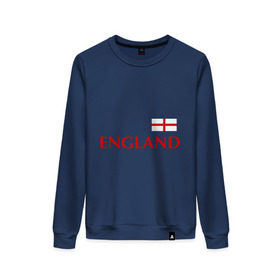 Женский свитшот хлопок с принтом Сборная Англии - 10 в Курске, 100% хлопок | прямой крой, круглый вырез, на манжетах и по низу широкая трикотажная резинка  | англия | руни | сборная англии | флаг англии | футбол