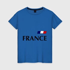 Женская футболка хлопок с принтом Сборная Франции - 8 в Курске, 100% хлопок | прямой крой, круглый вырез горловины, длина до линии бедер, слегка спущенное плечо | football | сборная франции | франция | футбол