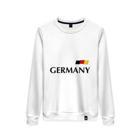 Женский свитшот хлопок с принтом Сборная Германии - 10 в Курске, 100% хлопок | прямой крой, круглый вырез, на манжетах и по низу широкая трикотажная резинка  | football | германия | подольски | сборная германии | футбол