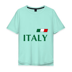 Мужская футболка хлопок Oversize с принтом Сборная Италии - 1 в Курске, 100% хлопок | свободный крой, круглый ворот, “спинка” длиннее передней части | Тематика изображения на принте: football | буффон | италия | сборная италии