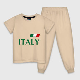 Детская пижама хлопок с принтом Сборная Италии - 1 в Курске, 100% хлопок |  брюки и футболка прямого кроя, без карманов, на брюках мягкая резинка на поясе и по низу штанин
 | football | буффон | италия | сборная италии