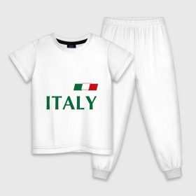 Детская пижама хлопок с принтом Сборная Италии - 10 в Курске, 100% хлопок |  брюки и футболка прямого кроя, без карманов, на брюках мягкая резинка на поясе и по низу штанин
 | football | италия | сборная италии