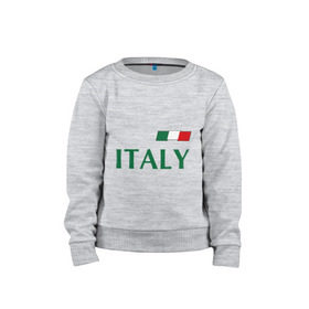 Детский свитшот хлопок с принтом Сборная Италии - 10 в Курске, 100% хлопок | круглый вырез горловины, эластичные манжеты, пояс и воротник | football | италия | сборная италии