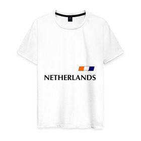 Мужская футболка хлопок с принтом Сборная Нидерландов - 7 в Курске, 100% хлопок | прямой крой, круглый вырез горловины, длина до линии бедер, слегка спущенное плечо. | football | голландия | нидерланды | сборная нидерланд