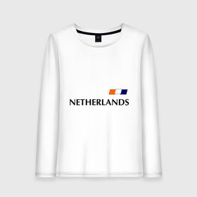 Женский лонгслив хлопок с принтом Нидерланды - Уэсли Снейдер 10 (Snaijder) в Курске, 100% хлопок |  | football | голландия | нидерланды | сборная нидерланд | снейдер