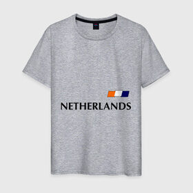 Мужская футболка хлопок с принтом Нидерланды - Уэсли Снейдер 10 (Snaijder) в Курске, 100% хлопок | прямой крой, круглый вырез горловины, длина до линии бедер, слегка спущенное плечо. | football | голландия | нидерланды | сборная нидерланд | снейдер