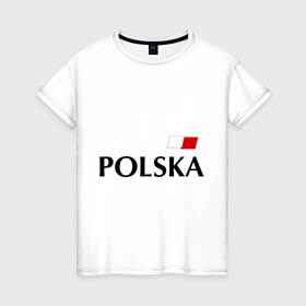 Женская футболка хлопок с принтом Сборная Польши - 9 в Курске, 100% хлопок | прямой крой, круглый вырез горловины, длина до линии бедер, слегка спущенное плечо | football | евро 2012 | польша | сборная польши
