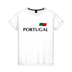 Женская футболка хлопок с принтом Сборная Португалии - Криштиану Роналду 7 в Курске, 100% хлопок | прямой крой, круглый вырез горловины, длина до линии бедер, слегка спущенное плечо | football | ronaldo | португалия | роналду | сборная португалии