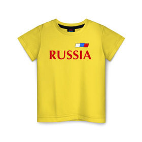Детская футболка хлопок с принтом Сборная России в Курске, 100% хлопок | круглый вырез горловины, полуприлегающий силуэт, длина до линии бедер | football | russia | россия | сборная россии | я русский