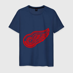 Мужская футболка хлопок с принтом Detroit Red Wings Pavel Datsyuk - Павел Дацюк в Курске, 100% хлопок | прямой крой, круглый вырез горловины, длина до линии бедер, слегка спущенное плечо. | нхл