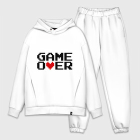 Мужской костюм хлопок OVERSIZE с принтом game over 8 bit в Курске,  |  | 8 bit | 8 бит | 8bit | 8бит | game over | игра окончена