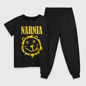 Детская пижама хлопок с принтом Narnia в Курске, 100% хлопок |  брюки и футболка прямого кроя, без карманов, на брюках мягкая резинка на поясе и по низу штанин
 | nirvana | антибренд | музыка | нирвана | рок