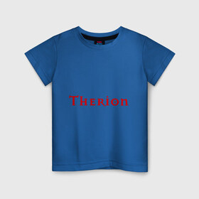 Детская футболка хлопок с принтом therion logo в Курске, 100% хлопок | круглый вырез горловины, полуприлегающий силуэт, длина до линии бедер | heavy metal | metal | rock | trash metal | метал | металл | рок | рок группа | рок группы | трэш метал | хеви метал