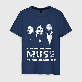 Мужская футболка хлопок с принтом Muse в Курске, 100% хлопок | прямой крой, круглый вырез горловины, длина до линии бедер, слегка спущенное плечо. | muse | музыка | рок и панк