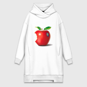 Платье-худи хлопок с принтом откусанное яблоко в Курске,  |  | apple | вкусное | девушкам | фрукты | фрукты и ягоды | яблоко