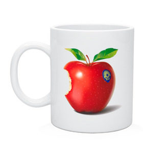 Кружка с принтом откусанное яблоко в Курске, керамика | объем — 330 мл, диаметр — 80 мм. Принт наносится на бока кружки, можно сделать два разных изображения | Тематика изображения на принте: apple | вкусное | девушкам | фрукты | фрукты и ягоды | яблоко