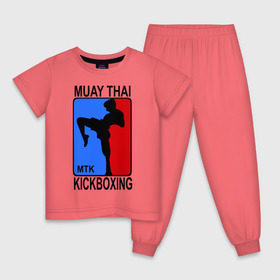 Детская пижама хлопок с принтом Muay Thai Kickboxing в Курске, 100% хлопок |  брюки и футболка прямого кроя, без карманов, на брюках мягкая резинка на поясе и по низу штанин
 | Тематика изображения на принте: кикбоксинг | муай тай