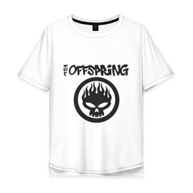 Мужская футболка хлопок Oversize с принтом The Offspring classic logo в Курске, 100% хлопок | свободный крой, круглый ворот, “спинка” длиннее передней части | Тематика изображения на принте: группы | музыка | музыкальные группы | панк | рок | рок музыка