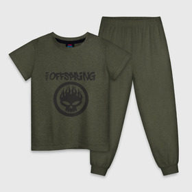 Детская пижама хлопок с принтом The Offspring classic logo в Курске, 100% хлопок |  брюки и футболка прямого кроя, без карманов, на брюках мягкая резинка на поясе и по низу штанин
 | Тематика изображения на принте: группы | музыка | музыкальные группы | панк | рок | рок музыка