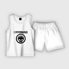 Детская пижама с шортами хлопок с принтом The Offspring classic logo в Курске,  |  | Тематика изображения на принте: группы | музыка | музыкальные группы | панк | рок | рок музыка