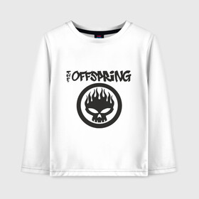 Детский лонгслив хлопок с принтом The Offspring classic logo в Курске, 100% хлопок | круглый вырез горловины, полуприлегающий силуэт, длина до линии бедер | Тематика изображения на принте: группы | музыка | музыкальные группы | панк | рок | рок музыка