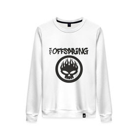 Женский свитшот хлопок с принтом The Offspring classic logo в Курске, 100% хлопок | прямой крой, круглый вырез, на манжетах и по низу широкая трикотажная резинка  | группы | музыка | музыкальные группы | панк | рок | рок музыка