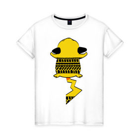 Женская футболка хлопок с принтом Покемон в Курске, 100% хлопок | прямой крой, круглый вырез горловины, длина до линии бедер, слегка спущенное плечо | 
