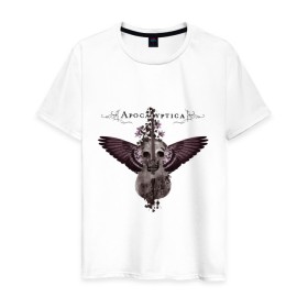 Мужская футболка хлопок с принтом Apocalyptica2 в Курске, 100% хлопок | прямой крой, круглый вырез горловины, длина до линии бедер, слегка спущенное плечо. | apocalyptica | punk | rock | апокалиптика | панк | рок | рок музыка