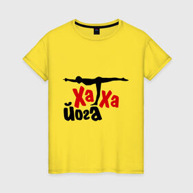 Женская футболка хлопок с принтом Хатха йога в Курске, 100% хлопок | прямой крой, круглый вырез горловины, длина до линии бедер, слегка спущенное плечо | занятия | индия | йог | ом | спорт | тренировки