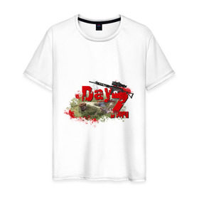 Мужская футболка хлопок с принтом DayZ зомби в Курске, 100% хлопок | прямой крой, круглый вырез горловины, длина до линии бедер, слегка спущенное плечо. | зомби