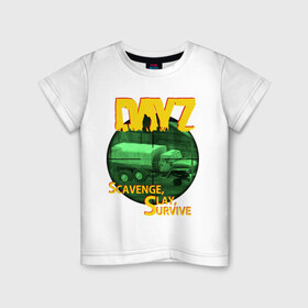 Детская футболка хлопок с принтом DayZ прицел в Курске, 100% хлопок | круглый вырез горловины, полуприлегающий силуэт, длина до линии бедер | dayz | scavenge slay survive | игры | компьютерные игры