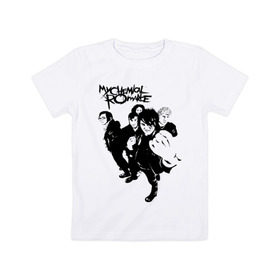 Детская футболка хлопок с принтом My Chemical Romance в Курске, 100% хлопок | круглый вырез горловины, полуприлегающий силуэт, длина до линии бедер | my chemical romance | май кемикал романс | музыка | рок | рок и панк