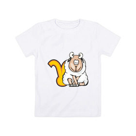 Детская футболка хлопок с принтом Знак зодиака Овен в Курске, 100% хлопок | круглый вырез горловины, полуприлегающий силуэт, длина до линии бедер | 