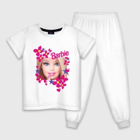 Детская пижама хлопок с принтом Барби красавица в Курске, 100% хлопок |  брюки и футболка прямого кроя, без карманов, на брюках мягкая резинка на поясе и по низу штанин
 | 90 | 90 е | barbie | барби | ностальгия