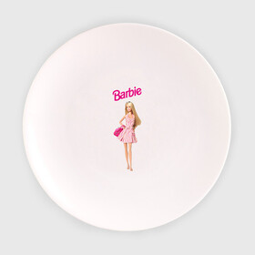 Тарелка 3D с принтом Барби на прогулке в Курске, фарфор | диаметр - 210 мм
диаметр для нанесения принта - 120 мм | Тематика изображения на принте: 90 | 90 е | barbie | барби | ностальгия