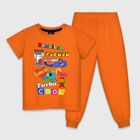 Детская пижама хлопок с принтом Бренды 90-х в Курске, 100% хлопок |  брюки и футболка прямого кроя, без карманов, на брюках мягкая резинка на поясе и по низу штанин
 | Тематика изображения на принте: марио