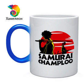 Кружка хамелеон с принтом Самурай Champloo закат в Курске, керамика | меняет цвет при нагревании, емкость 330 мл | anime | samurai champloo | аниме | анимэ | самурай чамплу
