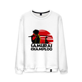 Мужской свитшот хлопок с принтом Самурай Champloo закат в Курске, 100% хлопок |  | anime | samurai champloo | аниме | анимэ | самурай чамплу