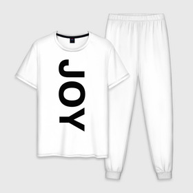 Мужская пижама хлопок с принтом Joy BMW в Курске, 100% хлопок | брюки и футболка прямого кроя, без карманов, на брюках мягкая резинка на поясе и по низу штанин
 | bmw | joy | motosport | авто | автобренды | бмв | бэха | логотип бмв