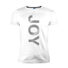 Мужская футболка премиум с принтом Joy metal в Курске, 92% хлопок, 8% лайкра | приталенный силуэт, круглый вырез ворота, длина до линии бедра, короткий рукав | автобренды | автомобильные | джой | машина | тачка