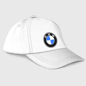 Бейсболка с принтом Logo BMW в Курске, 100% хлопок | классический козырек, металлическая застежка-регулятор размера | Тематика изображения на принте: автобренды | автомобильные | бмв | лого | машина | тачка