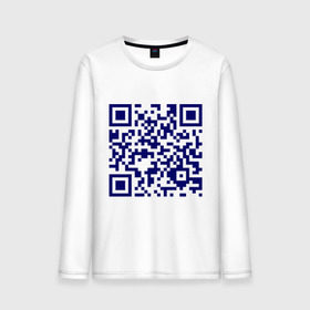 Мужской лонгслив хлопок с принтом Ты лицезреешь QR-код в Курске, 100% хлопок |  | Тематика изображения на принте: qr код | интернет | надпись | технологии | шифр